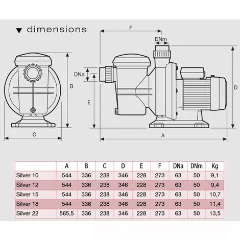 Pompe à Filtration 18m3/h Triphasé - Silver 18t - Espa 3 Pompe à Filtration 18m3/h Triphasé - Silver 18t - Espa – Image 3