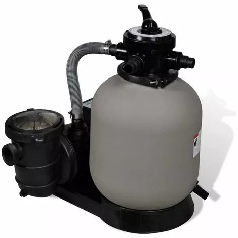 VIDAXL Pompe à Filtre à Sable 600 W 17000 L/h - Gris 2 VIDAXL Pompe à Filtre à Sable 600 W 17000 L/h - Gris -Pompe et filtre de piscine Soldes 14282109 1
