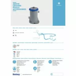 Pompe à Filtre 2.006 L/h - Pisicne Bestway Filtration - Pompe + Cartouche Incluse -Pompe et filtre de piscine Soldes 18623913 5