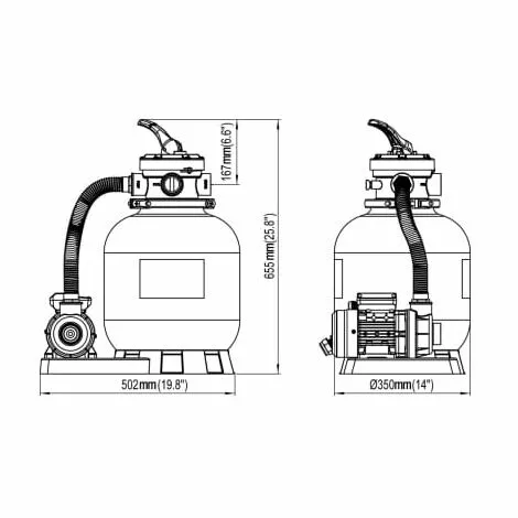 ASUPERMALL Pompe A Filtre A Sable 600 W 17000 L/h 5 ASUPERMALL Pompe A Filtre A Sable 600 W 17000 L/h – Image 5
