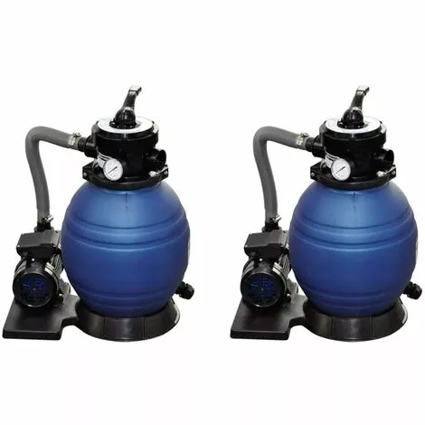 TRUE DEAL Pompes à Filtre à Sable 2 Pcs 400 W 11000 L/h 1 TRUE DEAL Pompes à Filtre à Sable 2 Pcs 400 W 11000 L/h