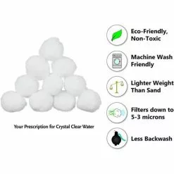 Kueatily Boules De Filtre De Piscine, Balles Filtrantes,Média Filtre à Fibres Pour Piscine Filtres à Sable Filtrage De L'eau. (Blanc) -Pompe et filtre de piscine Soldes 27965133 4