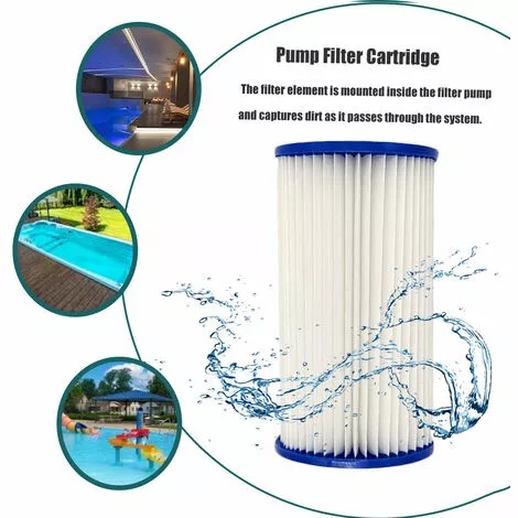 ASUPERMALL Piscine Pompe Filtre Cartouche, Peut Etre Nettoye A Plusieurs Reprises, De Type A / C 2 ASUPERMALL Piscine Pompe Filtre Cartouche, Peut Etre Nettoye A Plusieurs Reprises, De Type A / C – Image 2