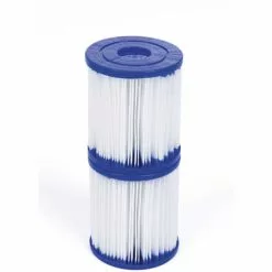 ALICE'S GARDEN Lot De 2 Cartouches Filtrantes Type 1 Pour Pompe De Piscine - 7,8x7,8cm Compatibles Avec Piscines Bestway Leman, Opalite, Connemara, Diamant, Jade Et Spinelle 3x2m