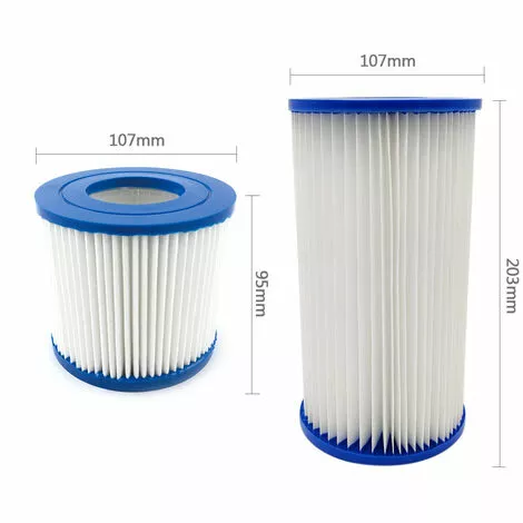 ASUPERMALL Piscine Element De Filtre Reutilisable Piscine Filtre Cartouche Pompe De Rechange Filtre Compatible Avec Bestway Vii / D Intex Menage Piscine Accessoires, 107*203Mm 5 ASUPERMALL Piscine Element De Filtre Reutilisable Piscine Filtre Cartouche Pompe De Rechange Filtre Compatible Avec Bestway Vii / D Intex Menage Piscine Accessoires, 107*203Mm – Image 5