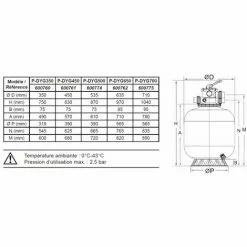 Filtre à Sable Ø635mm 16m³/h Vanne 1,5" Top 6 Voies STEINER 8 Filtre à Sable Ø635mm 16m³/h Vanne 1,5" Top 6 Voies STEINER -Pompe et filtre de piscine Soldes 30191996 4