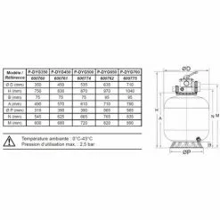 Filtre à Sable Ø350mm 4,5m³/h Vanne 1,5" Top 6 Voies STEINER 8 Filtre à Sable Ø350mm 4,5m³/h Vanne 1,5" Top 6 Voies STEINER -Pompe et filtre de piscine Soldes 30192845 4