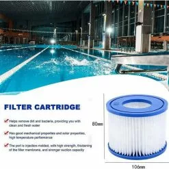 BEARSU Cartouches Filtrantes Pour Piscine Pour Bestway VI Pour Lay-Z-Spa Miami, Lot De 4 Filtres, Cartouche Filtrante Filtre De Nettoyage De Piscine -Pompe et filtre de piscine Soldes 31607621 3