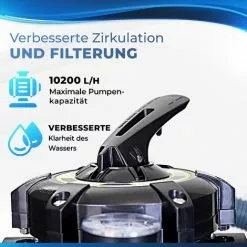 Tillvex Système De Filtre à Sable 10 M³/h Bleu – 5 Fonctions De Filtration | Filtre De Piscine Avec Indicateur De Pression | Filtre à Sable Pour Les Bassins Aquatiques Et Les Piscines 8 Tillvex Système De Filtre à Sable 10 M³/h Bleu – 5 Fonctions De Filtration | Filtre De Piscine Avec Indicateur De Pression | Filtre à Sable Pour Les Bassins Aquatiques Et Les Piscines -Pompe et filtre de piscine Soldes 31950708 4
