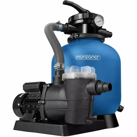MONZANA Pompe Filtre à Sable 11.000 L/h Verre Filtrant 25 Kg Système Filtration Piscine 1 MONZANA Pompe Filtre à Sable 11.000 L/h Verre Filtrant 25 Kg Système Filtration Piscine