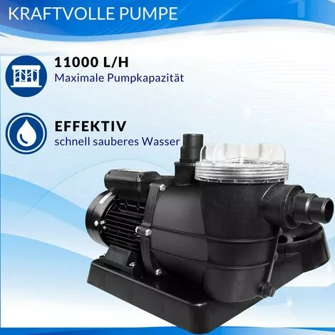 MONZANA Pompe Filtre à Sable 11.000 L/h Verre Filtrant 25 Kg Système Filtration Piscine 4 MONZANA Pompe Filtre à Sable 11.000 L/h Verre Filtrant 25 Kg Système Filtration Piscine – Image 4