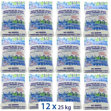 Traitement Au Sel - Sel Pour électrolyse Piscine - 12x25kg De Centrocom 1 Traitement Au Sel - Sel Pour électrolyse Piscine - 12x25kg De Centrocom