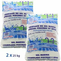 Traitement Au Sel - Sel Pour électrolyse Piscine - 2x25kg De Centrocom