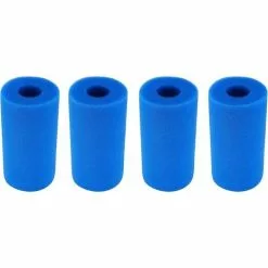 LangRay Mousse De Filtre De Piscine, Filtre Piscine Lavable Reutilisable, 4 Pièces Éponge Filtrante Type A, Filtre De Piscine En Mousse, Outil De Nettoyage De Mousse De Cartouche Pour (20x10 Cm, Bleu)