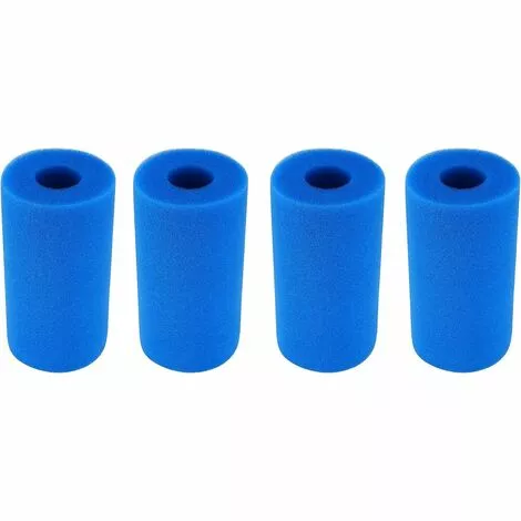 LangRay Mousse De Filtre De Piscine, Filtre Piscine Lavable Reutilisable, 4 Pièces Éponge Filtrante Type A, Filtre De Piscine En Mousse, Outil De Nettoyage De Mousse De Cartouche Pour (20x10 Cm, Bleu) 1 LangRay Mousse De Filtre De Piscine, Filtre Piscine Lavable Reutilisable, 4 Pièces Éponge Filtrante Type A, Filtre De Piscine En Mousse, Outil De Nettoyage De Mousse De Cartouche Pour (20x10 Cm, Bleu)