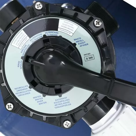 VidaXL Filtre à Sable Avec Vanne 7 Voies Et Pompe 1000 W Bleu Et Noir 4 VidaXL Filtre à Sable Avec Vanne 7 Voies Et Pompe 1000 W Bleu Et Noir – Image 4