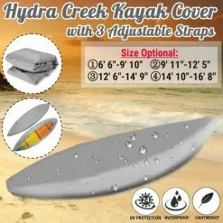 TIGA Housse De Kayak Housse De Protection Anti-UV étanche Pour Bateau De Cano? (9 & Amp; # 39; 11 & Amp; Quot; - 12 & Amp; # 39; 5 & Amp; Quot;)