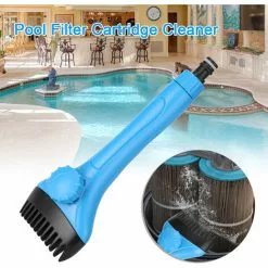 HAPPYSHOPPING Nettoyeur De Cartouche De Filtre De Piscine Nettoyeur De Filtre De Piscine Brosse De Nettoyage A Main Accessoires De Nettoyage De Spas Exterieurs,modele:Bleu -Pompe et filtre de piscine Soldes 35834355 3