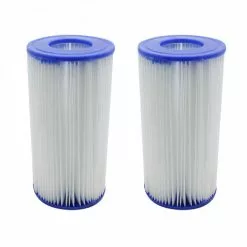 Lot De 2 Cartouches De Filtration Pour Pompe De Piscine - Type III - A/C - Linxor - Blanc