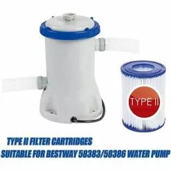 BRIDAY Cartouches Filtrantes De Rechange Pour Bestway 58094 Type II, Bestway 58383-Epurateur De Filtre Cartouche Type II, Filtre à Cartouche Pour Bestway Type II Pompe De Piscine (4 Pièces) -Pompe et filtre de piscine Soldes 36813753 3