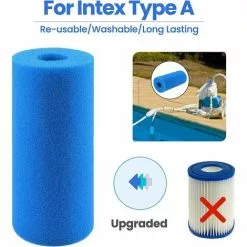 BETTERLIFE 8 Pièces Éponge Filtrante Type S1, Cartouche De Filtre En Mousse, Mousse Pour Filtre Piscine, Réutilisables Et Lavables, Filtre En Mousse Pour Spa, Piscine, Jacuzzi(20*10*4cm) -Pompe et filtre de piscine Soldes 36846564 4