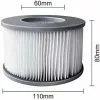 DONTODENT Lot De 6 Cartouches Filtrantes Avec Filet Pour Spa Gonflable MSPA - Blanc