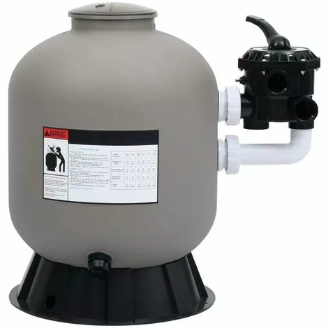 HAPPYSHOPPING Filtre A Sable Pour Piscine Avec Vanne A 6 Voies Gris 2 HAPPYSHOPPING Filtre A Sable Pour Piscine Avec Vanne A 6 Voies Gris – Image 2