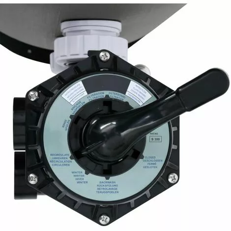 HAPPYSHOPPING Filtre A Sable Pour Piscine Avec Vanne A 6 Voies Gris 4 HAPPYSHOPPING Filtre A Sable Pour Piscine Avec Vanne A 6 Voies Gris – Image 4