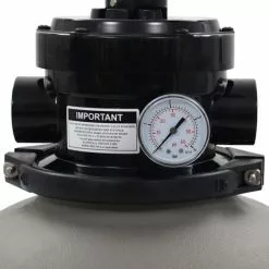 HAPPYSHOPPING Filtre A Sable Pour Piscine Avec Vanne 4 Positions Gris 350 Mm -Pompe et filtre de piscine Soldes 40445012 3