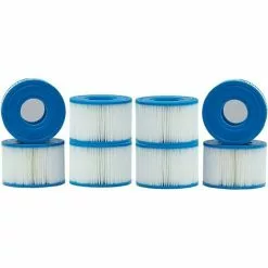 ECHOO Lot De 8 Cartouches Intex De Type S1 Pour Filtre à Jacuzzi, Cartouches De Rechange Pour Intex S1, Cartouche Filtrante De Type S1, Filtre De Piscine Pour Jardin, Piscine, Spa, Baignoire