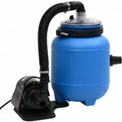HAPPYSHOPPING Pompe De Filtration De Piscine Noir Et Bleu 4 M³/h -Pompe et filtre de piscine Soldes 41427764 5