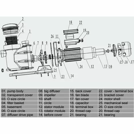 HELLOSHOP26 Pompe De Piscine - Filtre 33600 L/h 1500 W Circulation 2 HELLOSHOP26 Pompe De Piscine - Filtre 33600 L/h 1500 W Circulation – Image 2