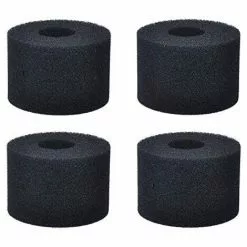 SUNFLOWER 4 Pièces Éponge Filtrante Type S1, Cartouche De Filtre En Mousse, Mousse Pour Filtre Piscine, Réutilisables Et Lavables, Filtre En Mousse Pour Spa, Piscine, Jacuzzi Noir 108*73mm