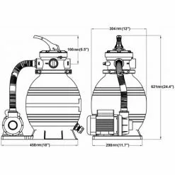 HAPPYSHOPPING Pompe A Filtre A Sable 400 W 11000 L/h 9 HAPPYSHOPPING Pompe A Filtre A Sable 400 W 11000 L/h -Pompe et filtre de piscine Soldes 41862375 5