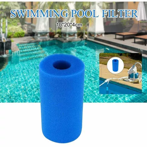 Piscine Filtre Betterlife, Piscine Filtre Pour Intex Type A Reutilisable / Lavable Piscine Filtre En Mousse Eponge Cartouche Nettoyeur De Piscine, 10Cmx20Cm Bleu,3pcs 3 Piscine Filtre Betterlife, Piscine Filtre Pour Intex Type A Reutilisable / Lavable Piscine Filtre En Mousse Eponge Cartouche Nettoyeur De Piscine, 10Cmx20Cm Bleu,3pcs – Image 3