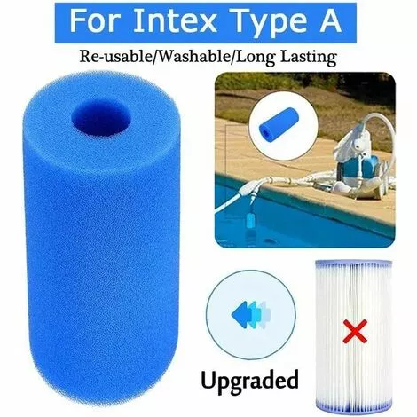 Piscine Filtre Betterlife, Piscine Filtre Pour Intex Type A Reutilisable / Lavable Piscine Filtre En Mousse Eponge Cartouche Nettoyeur De Piscine, 10Cmx20Cm Bleu,3pcs 5 Piscine Filtre Betterlife, Piscine Filtre Pour Intex Type A Reutilisable / Lavable Piscine Filtre En Mousse Eponge Cartouche Nettoyeur De Piscine, 10Cmx20Cm Bleu,3pcs – Image 5