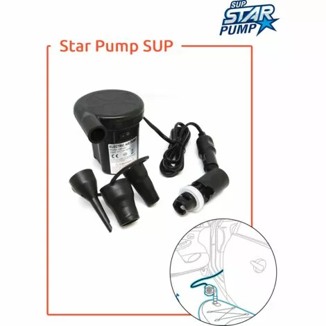 POOLSTAR Pompe Additionnelle à Main Pré-gonflage électrique SUP STAR 2 POOLSTAR Pompe Additionnelle à Main Pré-gonflage électrique SUP STAR – Image 2