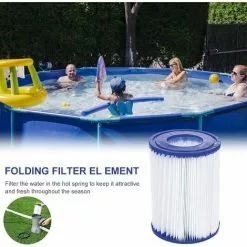 BEARSU Lot De 8 Filtres De Piscine Compatibles Avec Bestway Cartridge II, Filtre De Rechange Pour Jacuzzi Lay Z Spa -Pompe et filtre de piscine Soldes 43443329 4