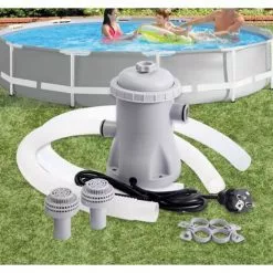 Pompe De Filtration De Piscine 110V-240V, Pompe à Eau De 330 Gallons, Pompe De Filtration D'eau De Circulation Pour Nettoyeur De Piscine (réglementation Américaine),HANBING -Pompe et filtre de piscine Soldes 45488731 4