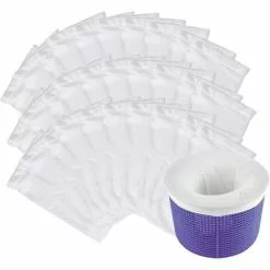 READCLY Chaussettes De Skimmer, Poche Filtrante Piscine De Réutilisable, Pour Panier De Skimmer, Aspirateur, Filtre De Pompe, Piscine, Spa