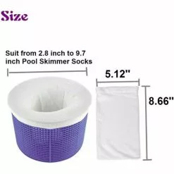READCLY Chaussettes De Skimmer, Poche Filtrante Piscine De Réutilisable, Pour Panier De Skimmer, Aspirateur, Filtre De Pompe, Piscine, Spa -Pompe et filtre de piscine Soldes 48335187 5