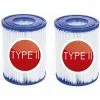 READCLY Cartouches Filtrantes Pour Bestway II Taille 2 Spa Remplacement Filtre De Piscine Gonflable Accessoires Cartouches Filtrantes Papier 106 X 136 Mm 2 Pièces.