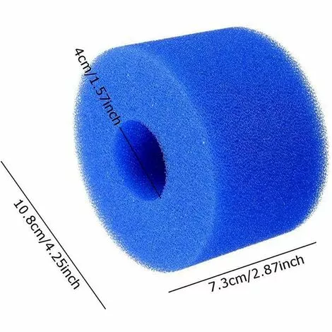 READCLY Lot De 8 Filtres En Mousse De Type S1, Spa Pour Intex S1, Réutilisables, Pour Piscine De Type S1, Pour Piscine, Aquarium, Spa. 2 READCLY Lot De 8 Filtres En Mousse De Type S1, Spa Pour Intex S1, Réutilisables, Pour Piscine De Type S1, Pour Piscine, Aquarium, Spa. – Image 2