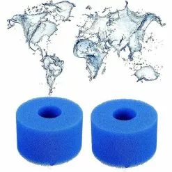 READCLY Lot De 2 Filtres En Mousse De Type S1, Spa Pour Intex S1 Type - Réutilisables - Pour Piscine, Aquarium, Spa.