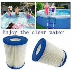HIASDFLS Filtre De Piscine Type 2, Convient Pour Bestway 58383 - Cartouche De Filtre De Piscine, Facile À Mettre En Place (4 Pièces) -Pompe et filtre de piscine Soldes 48541781 5