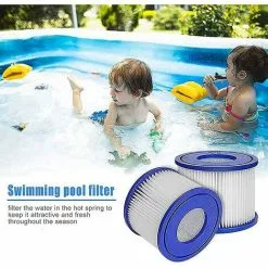HIASDFLS Lot De 4 Cartouches Filtrantes Pour Piscine Bestway Pool Vi - Filtre De Rechange Pour Piscine Bestway - Bleu -Pompe et filtre de piscine Soldes 48541783 3