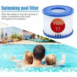 HIASDFLS Lot De 4 Cartouches Filtrantes Pour Piscine Bestway Pool Vi - Filtre De Rechange Pour Piscine Bestway - Bleu -Pompe et filtre de piscine Soldes 48541783 5