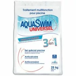 Sel De Piscine 3 En 1 Universel 25 Kg - Aquaswim - Blanc
