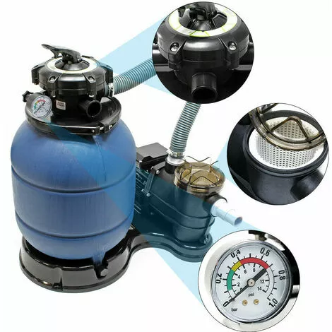HELLOSHOP26 Filtre à Sable Système De Filtration Pompe De Filtration Pompe De Piscine 6000 Litres Par Heure 2 HELLOSHOP26 Filtre à Sable Système De Filtration Pompe De Filtration Pompe De Piscine 6000 Litres Par Heure – Image 2