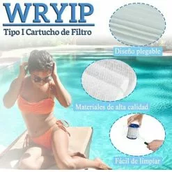VERSAILLESFR Cartouche Filtre Piscine Type I Pour Bestway Pompe De Piscine, Filtre Cartouche Type I, Cartouches Type I Pour Bestway 4 Pièces -Versailles -Pompe et filtre de piscine Soldes 51766373 4